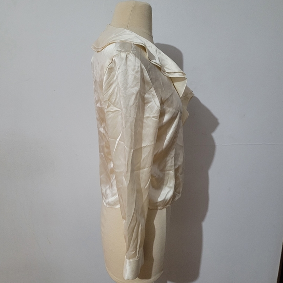 100% silk wrap poets blouse - Picture 4 of 6